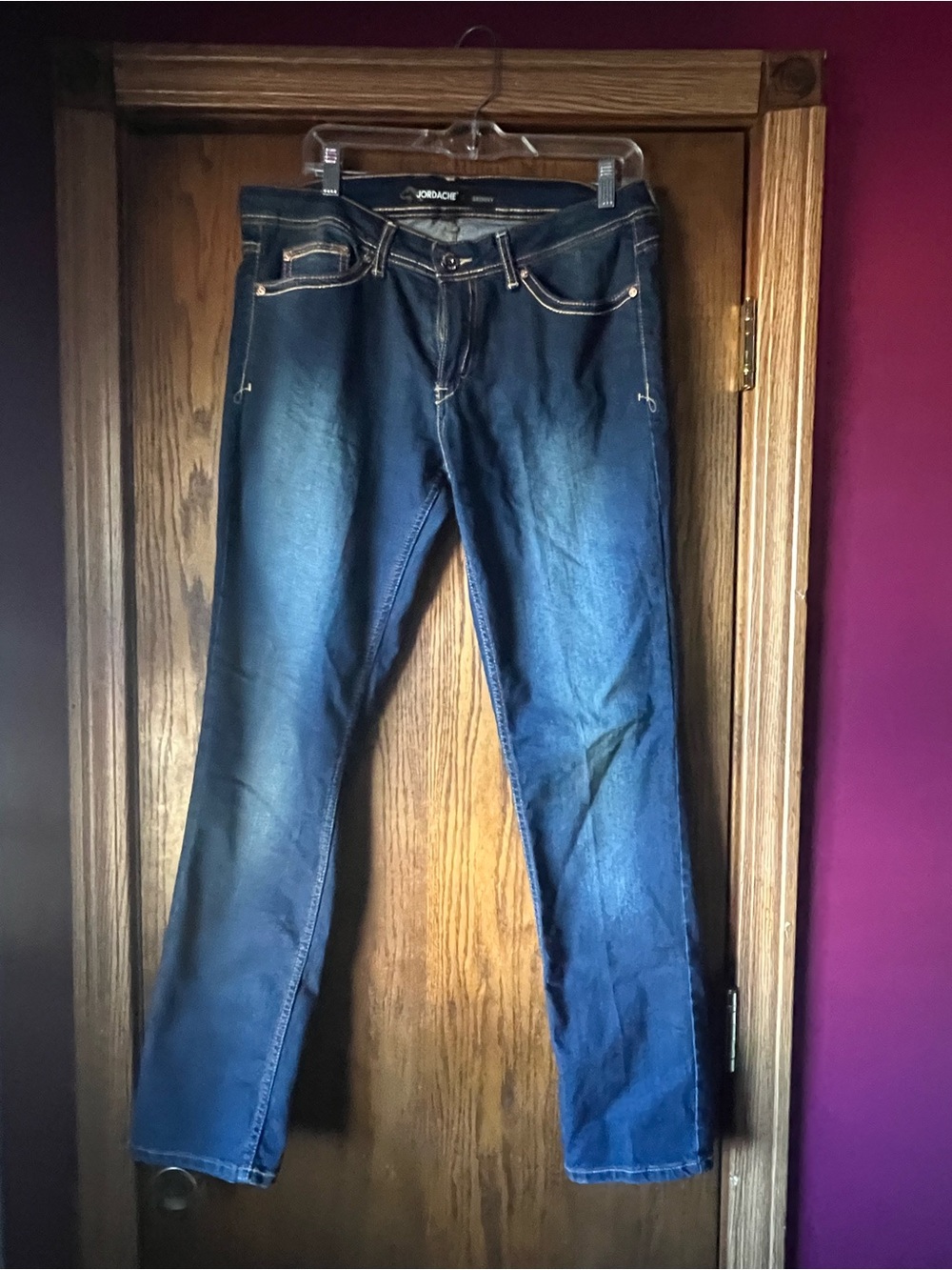 Jordache Womens  Dark Blue Skinny Leg Jeans size 12